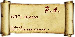 Pál Alajos névjegykártya